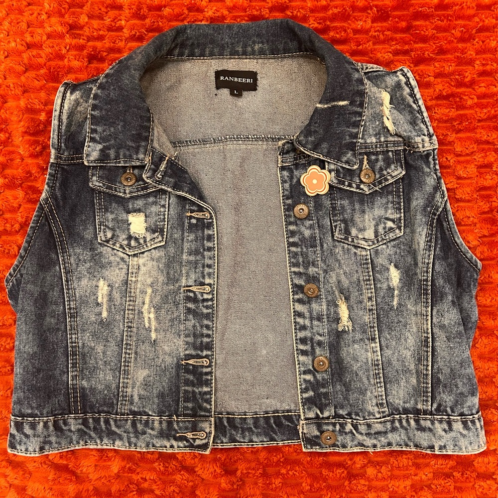 RANBERRI CROPPED DENIM VEST